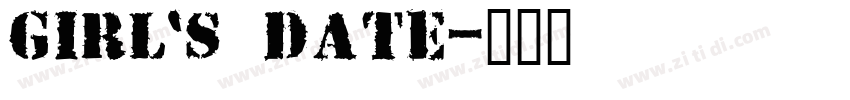 girl‘s date字体转换